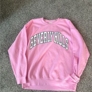 Beverly Hills Pink Women's Crew Neck Sweater